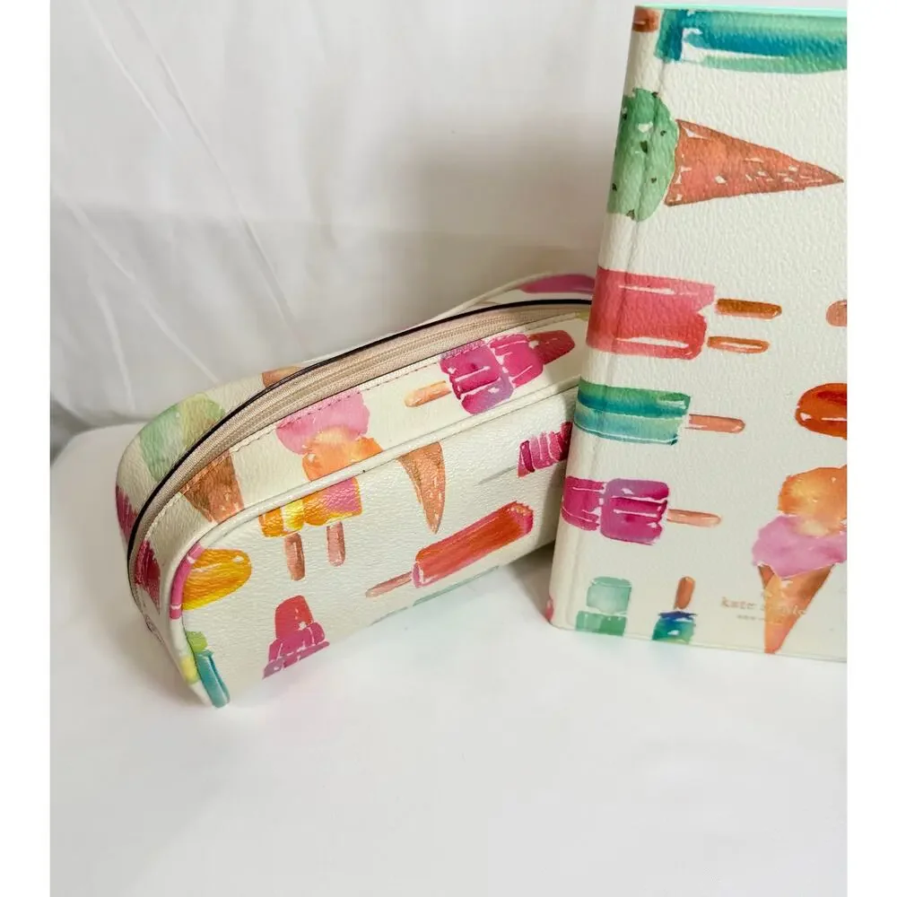 Kate Spade Ice Cream Popsicle Flavor of the Month Makeup Bag & IPad Mini Case